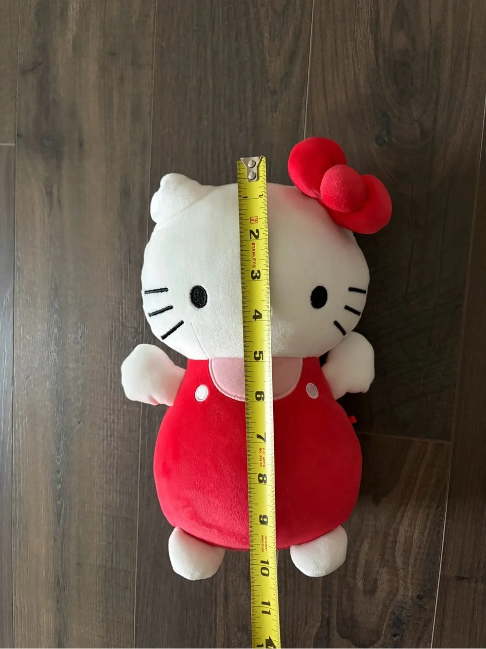 Hello Kitty Plush Toy in White and Red with Bow